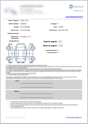 Formulario de inspección de entrada y salida del Vehículo